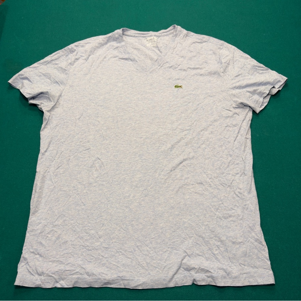 Light blue Lacoste v-neck T